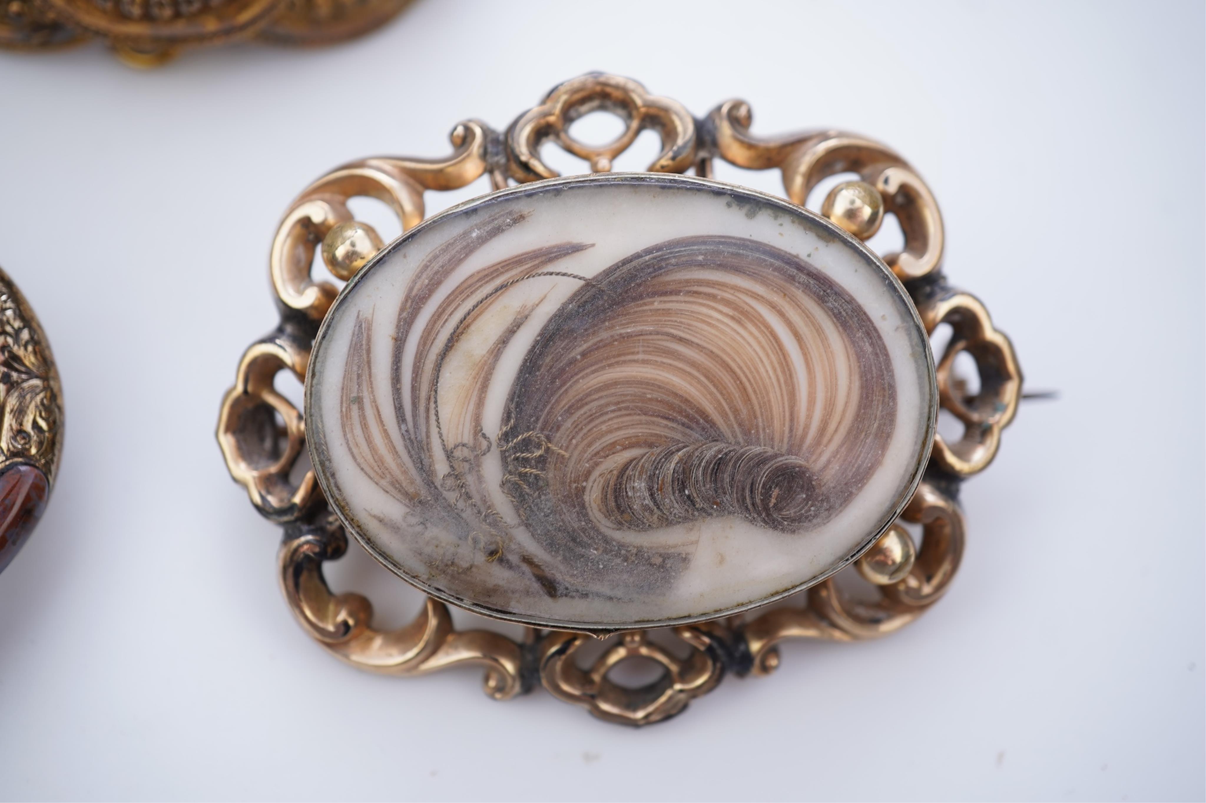 Three Victorian brooches, 19th century